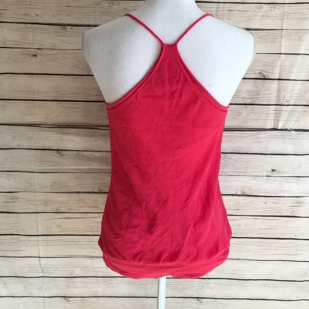 Express Pink Sheer Lined Racerback Top - Picture 4 of 8